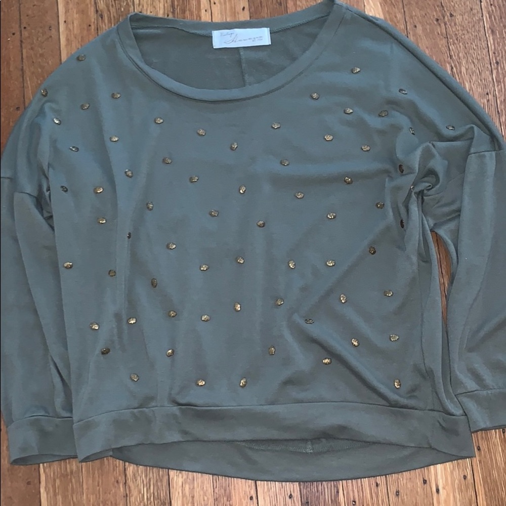 Vintage Havana Green Skull Top sz M
